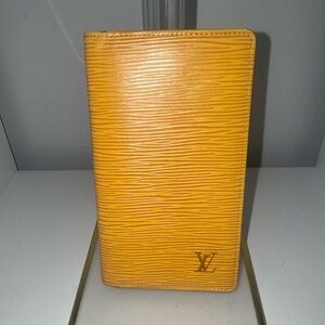 Louis Vuitton Yellow Epi Leather Travel Wallet